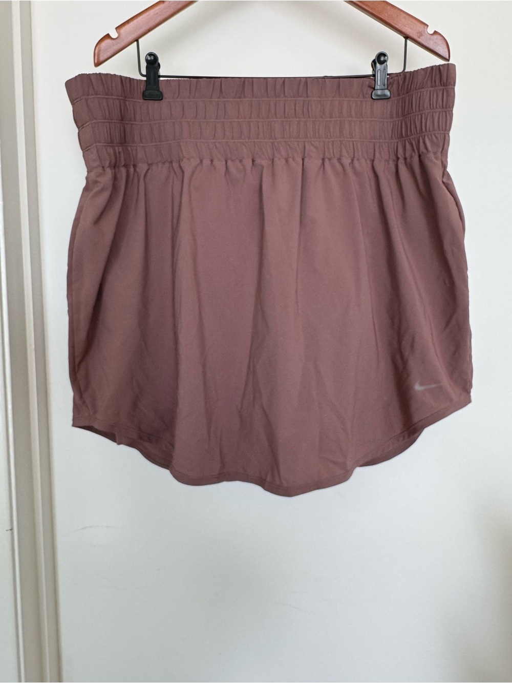 Nike Mauve Athletic Skort with Smocked Waistband